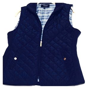 Quilted Vest/ Navy